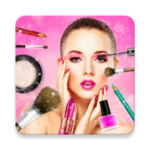 beauty photo editor makeup android application logo